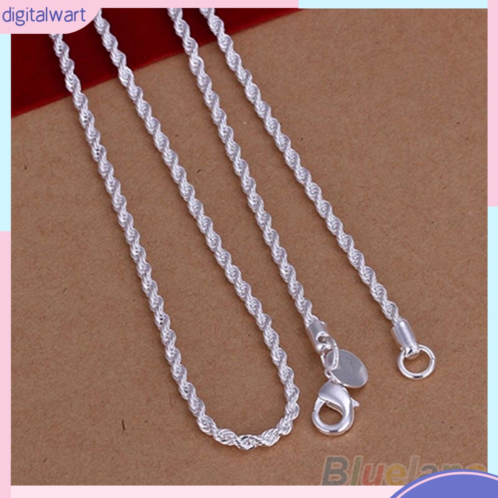 Dây chuyền mạ bạc thời trang cho nữ 16/18/20/22/24 Inch