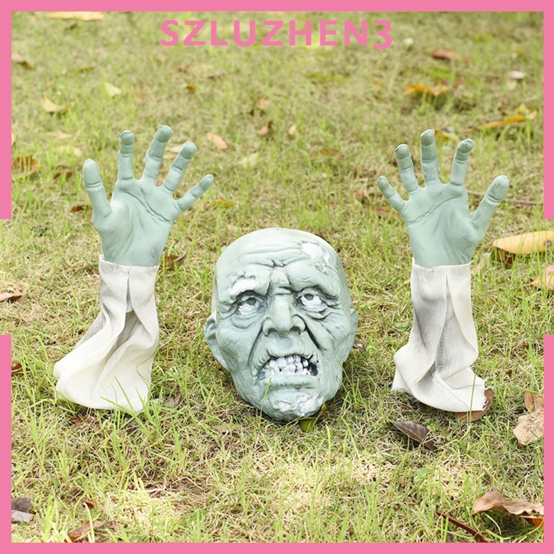 [SmartHome ] Horrible Lawn Zombie Decoration Garden Arms Ornament Realistic Spooky Statue