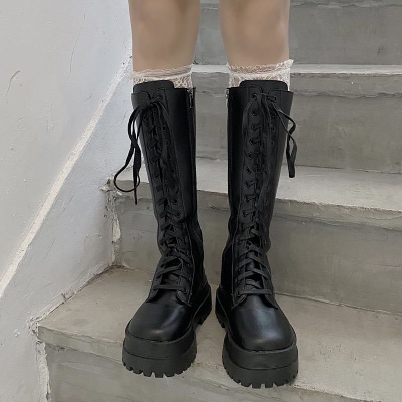 (HÀNG ORDER) Bốt đùi platform B40 đế răng cưa 5cm | BigBuy360 - bigbuy360.vn