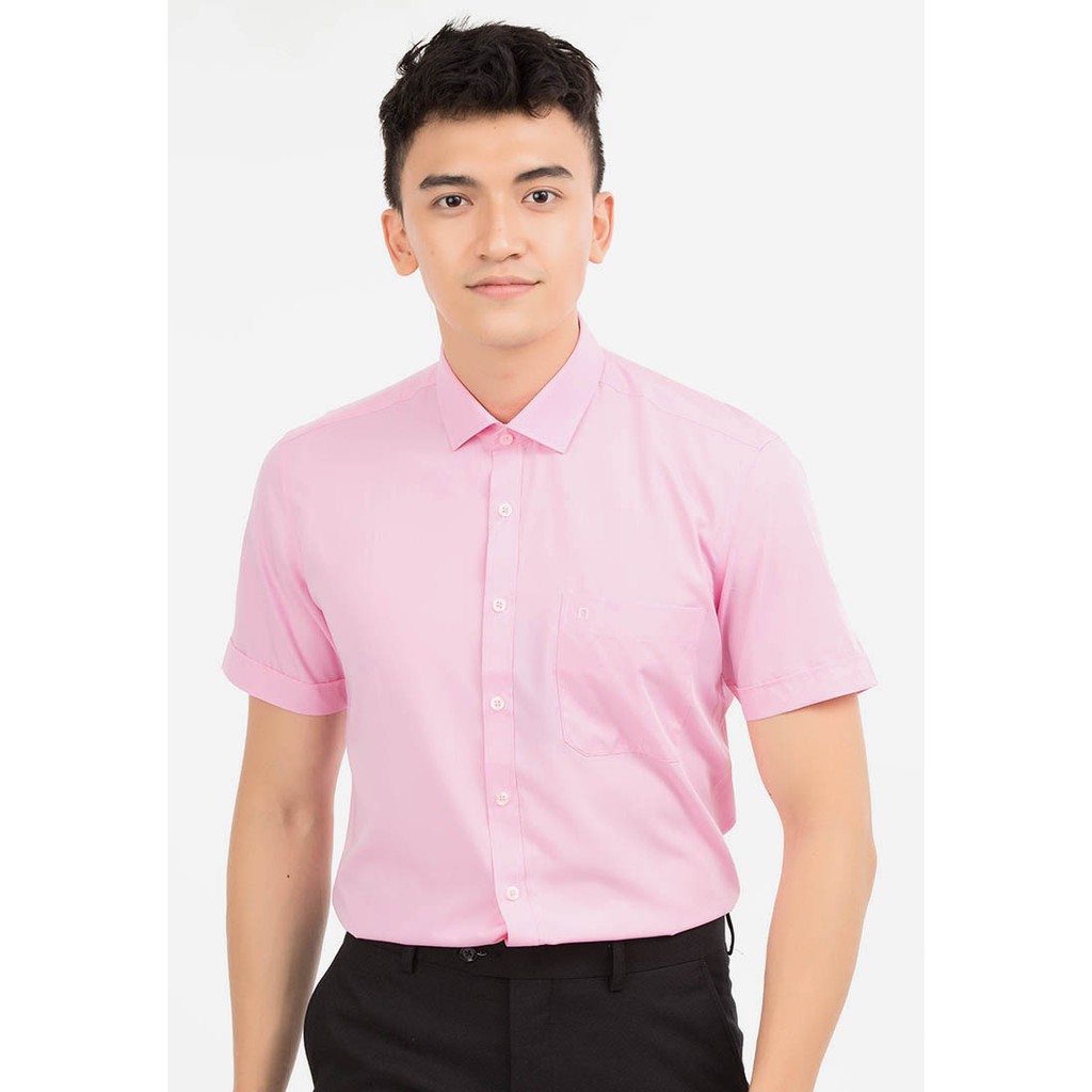 Áo sơ mi nam Novelty ngắn tay vạt bầu Regular fit 171156N
