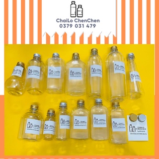 [Hàng đẹp] Chai nhựa kèm nắp nhôm cao cấp các size từ 50ml đến 500ml kèm nắp nhôm f28