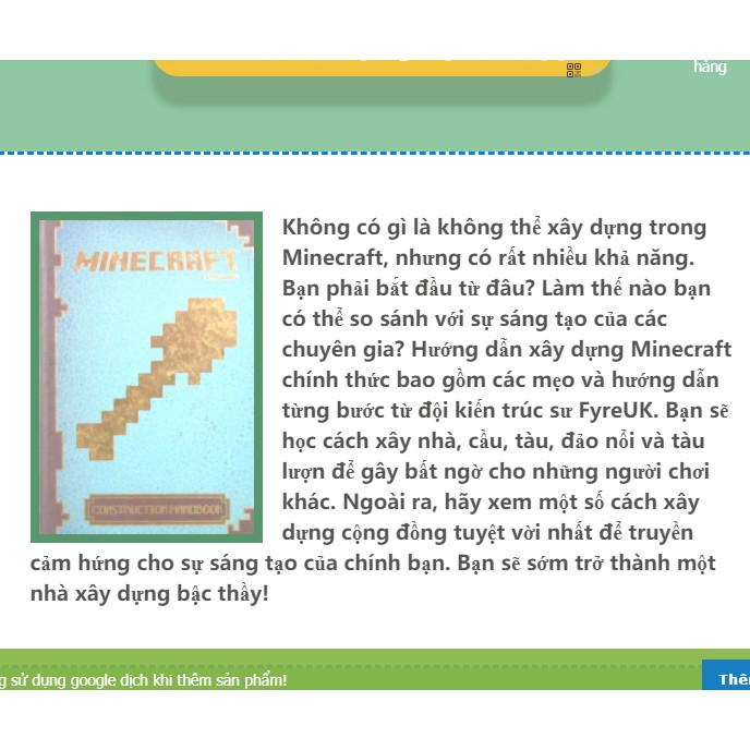 Cuốn Construction Minecraft