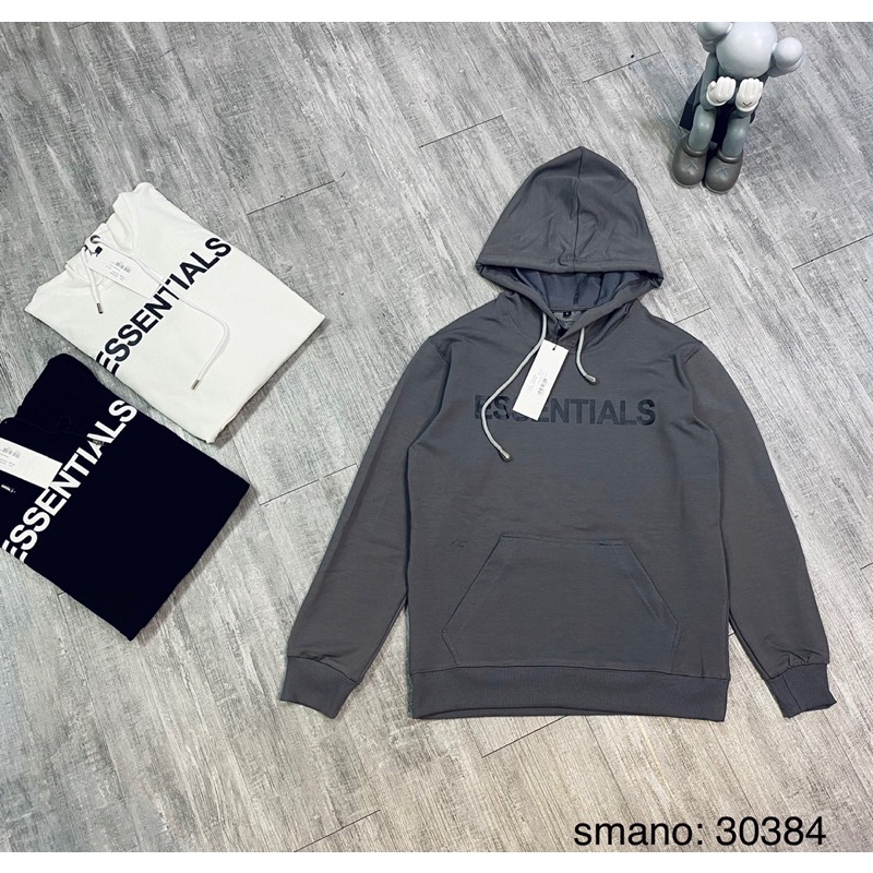 Áo nỉ Hoodie Essentials chữ nổi cực chất - Áo nỉ nam da cá đỉnh cao