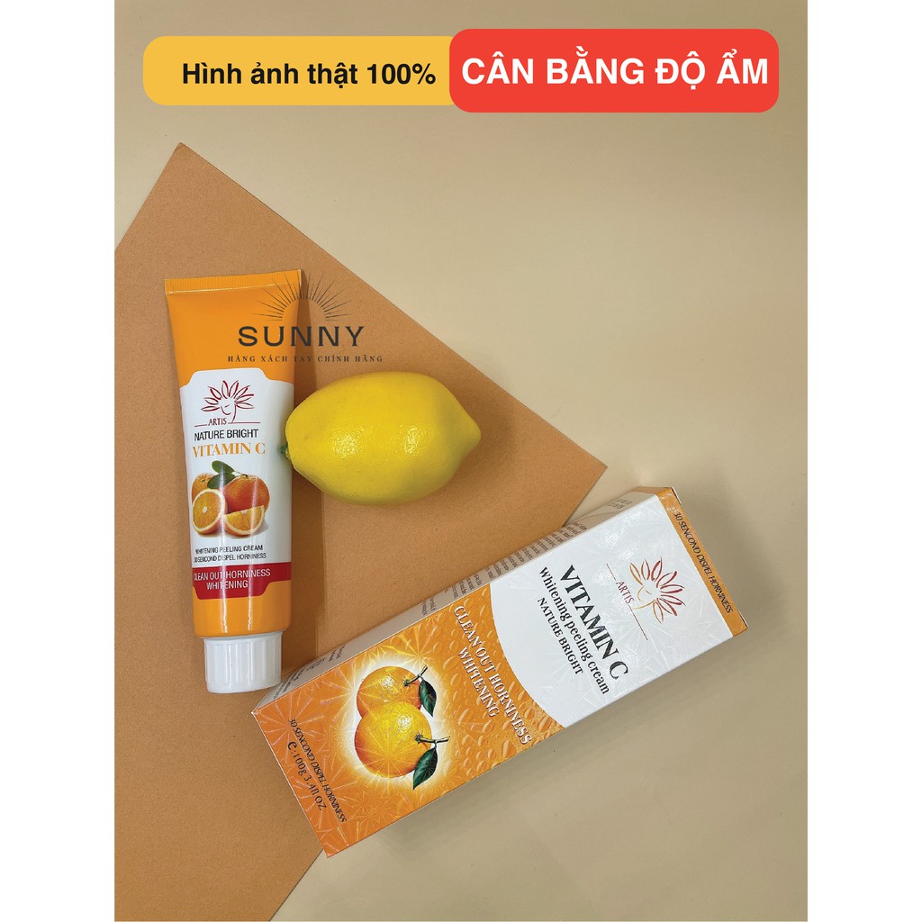 Tẩy da chết vitamin C chiết xuất cam tươi từ tự nhiên, an toàn cho làn da