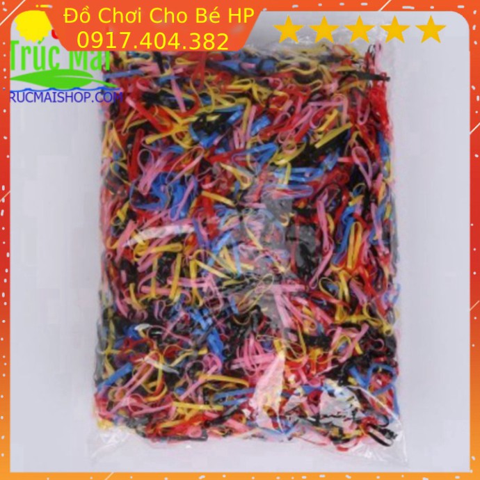 [SIÊU SALE] Chun buộc tóc trơn không làm hư tóc bé gái "100g = 2000 cái" ✅  Đồ Chơi Trẻ Em HP