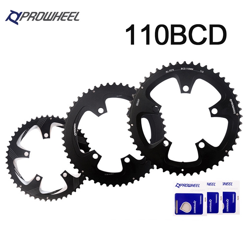 PROWHEEL Xe Đạp Đường Bộ Chainring 110 Bcd Chainwheel 34T / 50T Hợp Kim Nhôm Xe Đạp Crankset Phụ Kiệ