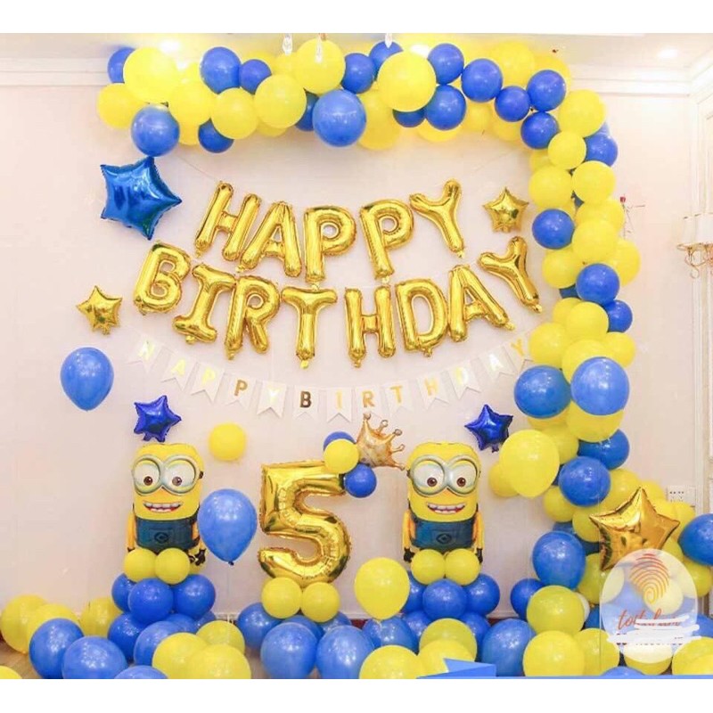 Sét Bóng Minion cho bé trai ( tặng bơm keo )