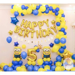 Sét bóng sinh nhật cho bé tuổi heo/ minion