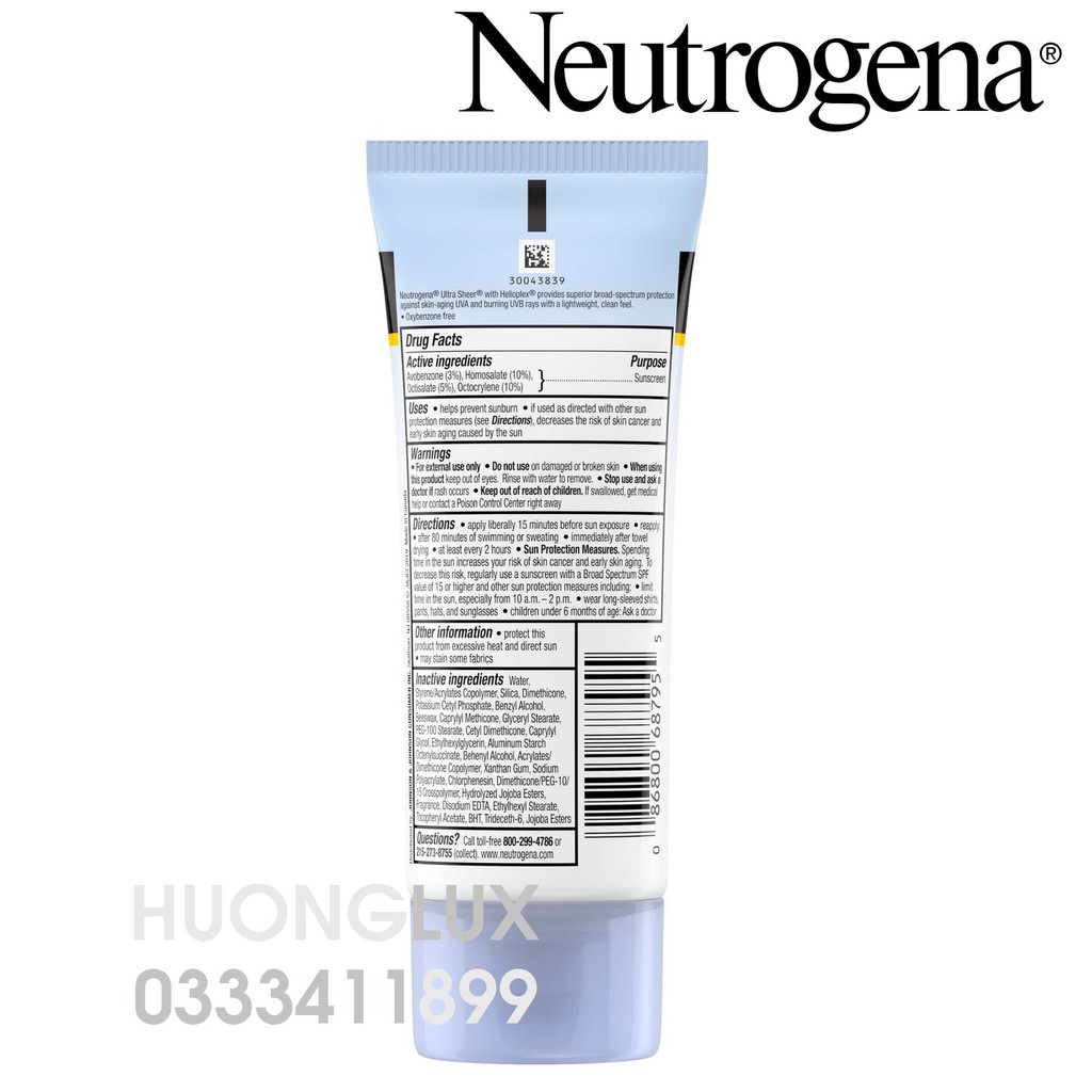[DATE 2023] Kem Chống Nắng Neutrogena SPF 45 Ultra Sheer Dry Touch