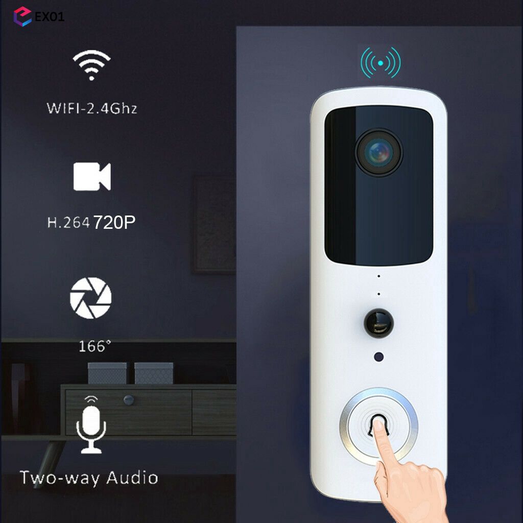 Chuông cửa không dây thông minh hỗ trợ WiFi có camera quan sát qua ứng dụng điện thoại