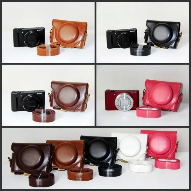 Dành cho Sony HX90 WX500 HX90V có dây đeo Túi đựng máy ảnh bằng da Pu