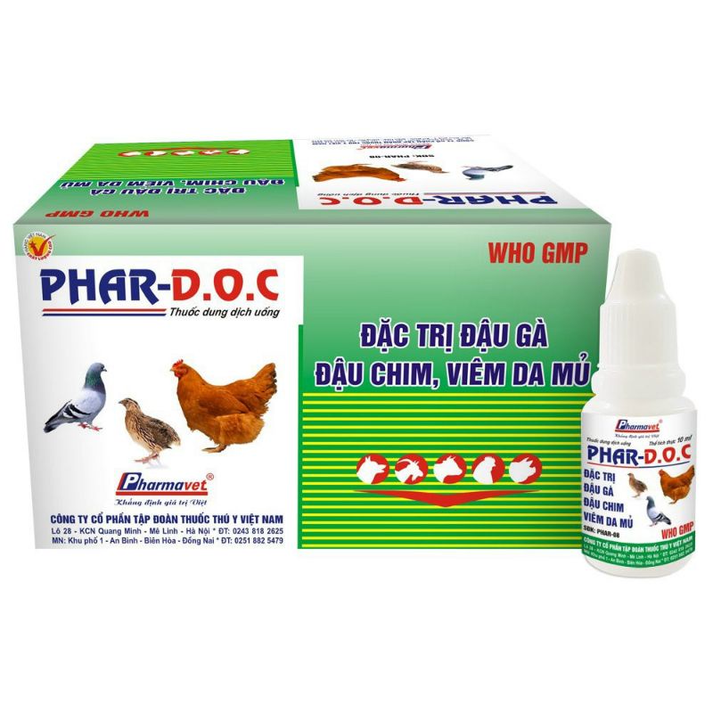 Bệnh Đậu cho gà đá hộp 20 lọ 10ml