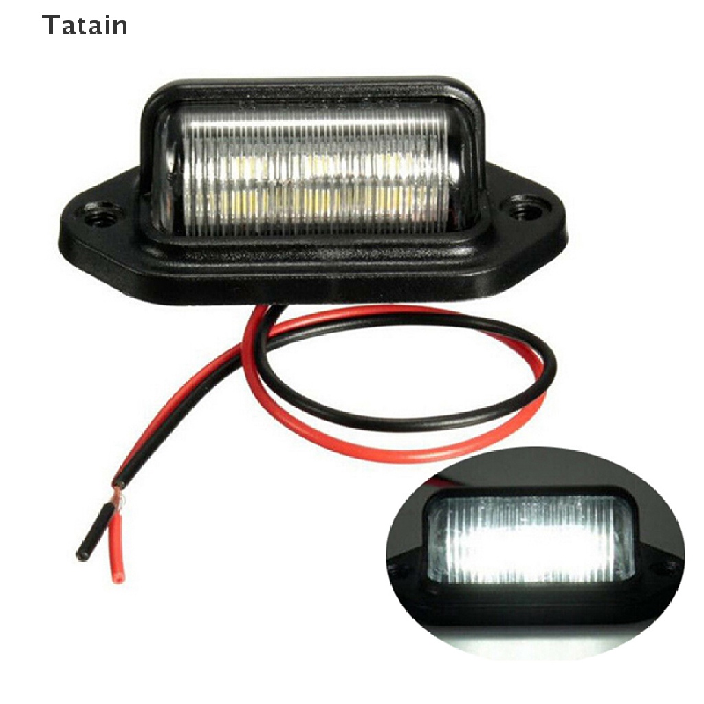 1 đèn LED 6 bóng 12V chống thấm nước gắn biển số xe hơi tiện dụng