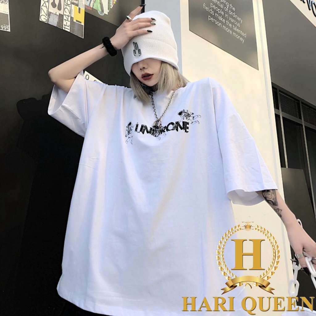 Áo phông Unisex nam nữ 3 người UNDRONE form rộng đẹp- Áo thun tay lỡ kiểu hàn quốc vải cotton HARI in hoạ tiết