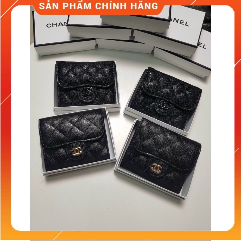 Ví mini nữ ngắn hàng hiệu cao cấp 💖 𝑭𝑹𝑬𝑬𝑺𝑯𝑰𝑷 💖 da sần full box sang trọng quý phái