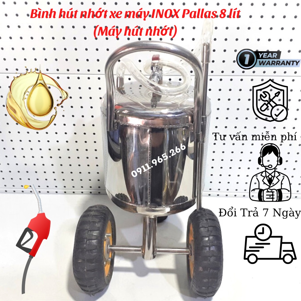 Máy hút dầu nhớt Xe Máy Pallas 8L