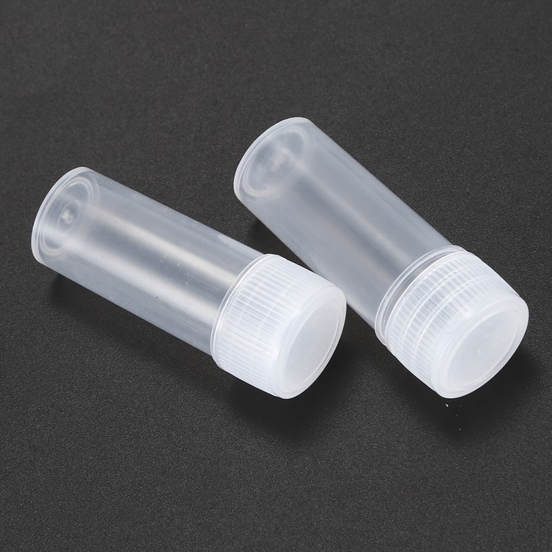 Bộ 50 lọ nhỏ bằng nhựa 5ml dùng để đựng mẫu thí nghiệm có nắp đậy tiện dụng