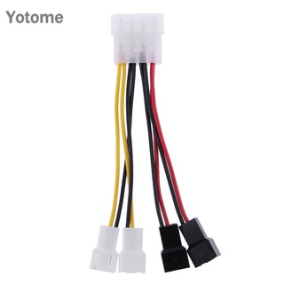 1 Dây Cáp Chuyển Đổi Nguồn Điện 4-pin Molex Sang 3 Pin 12vx2 / 5vx2