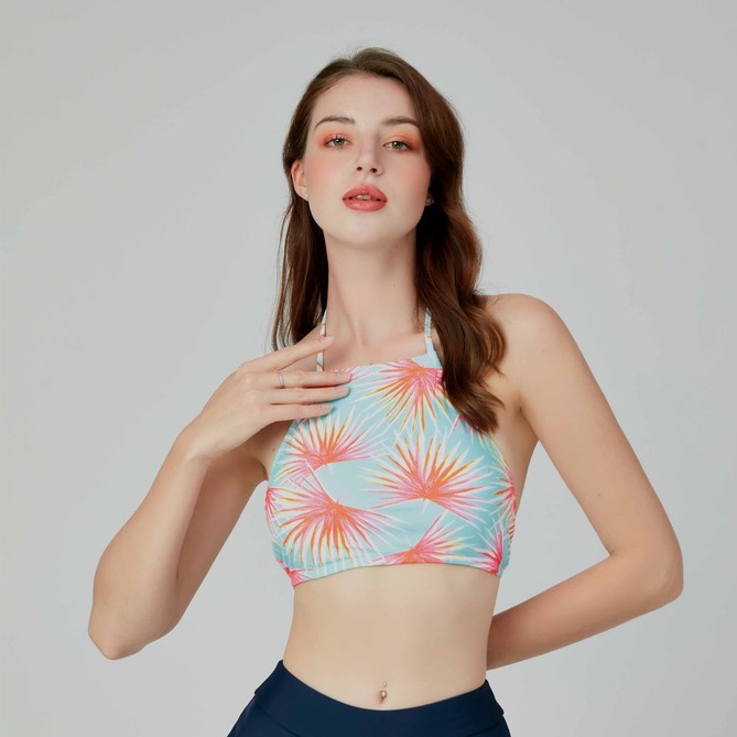 Áo bơi Nữ BIKINI PASSPORT kiểu dáng yếm - màu Xanh da trời - BS214_BU