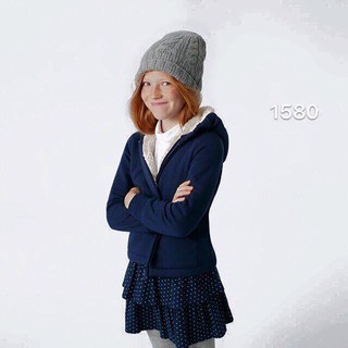 Áo nỉ lót lông Uniqlo bé gái