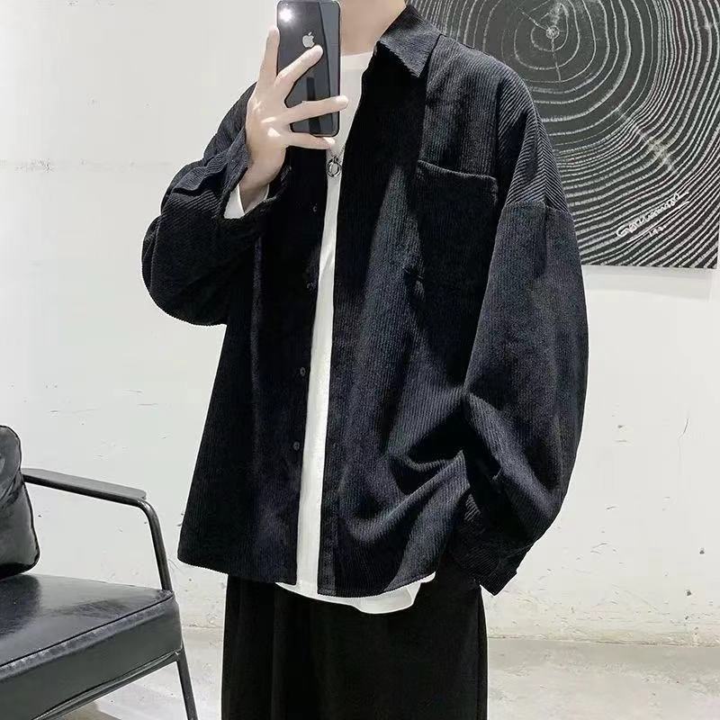 Áo Sơ Mi Nhung Tay Dài Dáng Rộng Plus Size M-8Xl 2 Thời Trang Nam Cao Cấp