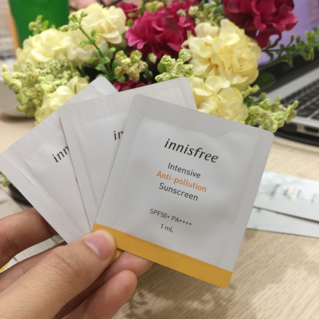 Sample 1ml Kem Chống Nắng Chống Trôi, Chống Tác Nhân Ô Nhiễm Vượt Trội Innisfree Intensive Anti-Polution SPF 50+++++ | BigBuy360 - bigbuy360.vn