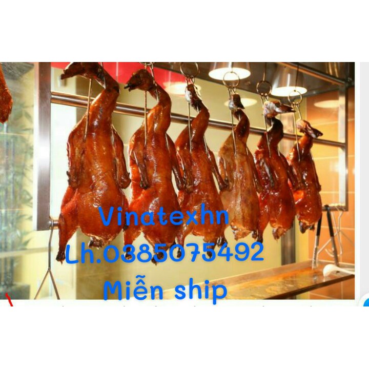 Móc treo gà vịt trong lu nướng than lu điện,Móc treo gà vịt trong tủ kính bán hàng làm từ inox