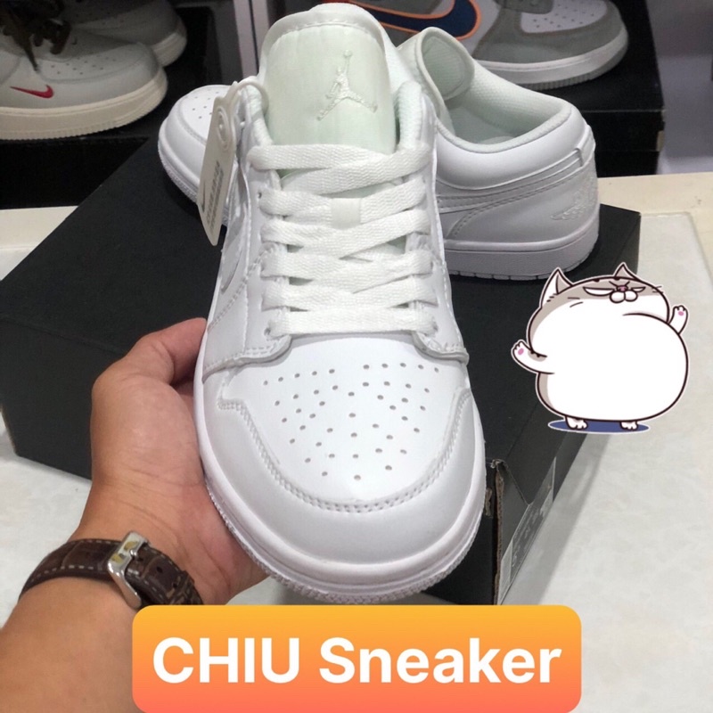 Giày Sneaker Jordan cổ thấp Full trắng phiên bản cao cấp giày thể thao jd1 low full white cao cấp