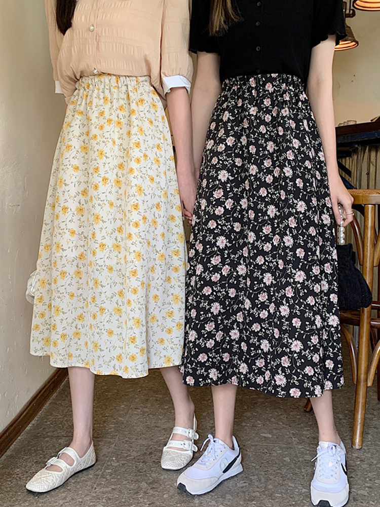 (Có sẵn) Chân váy hoa nhí dáng maxi kèm ảnh thật hàng Quảng Châu ulzzang | BigBuy360 - bigbuy360.vn