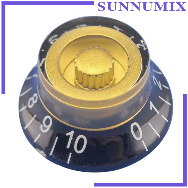 [SUNNIMIX]4x Guitar Speed Control Knobs Volume Tone Knobs (Golden + Black ) for LP Guitar