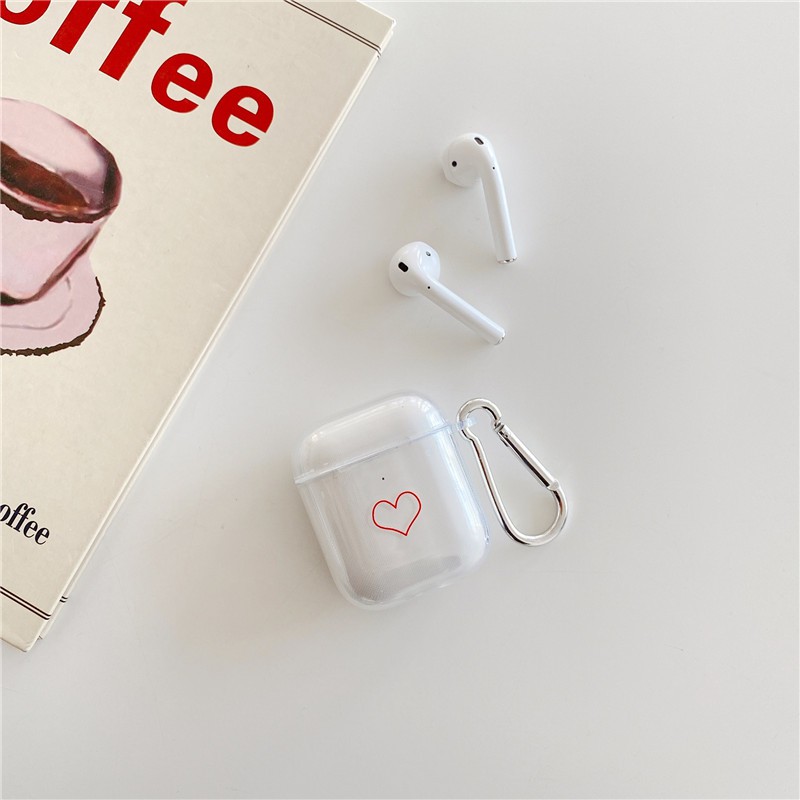 Vỏ hộp tai nghe không dây hình trái tim đơn giản cho AirPods Pro AirPods 1/2 | BigBuy360 - bigbuy360.vn