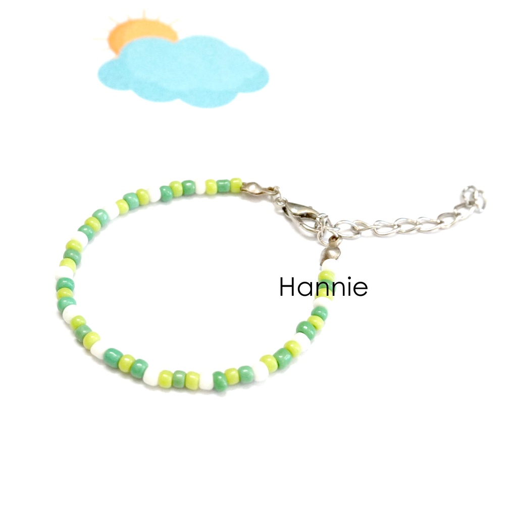 Set vòng hạt cườm dưa hấu handmade - Combo vòng tay nhẫn dành cho nữ handmade đơn giản