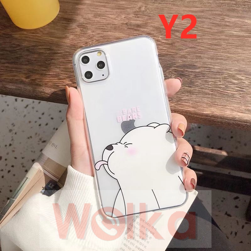 Ốp lưng hình gấu đáng yêu cho iPhone 12mini 12 Pro Max 11 11pro Max iPhone 6s 6 7 8 Plus X XR XS MAX Cute We Bare Bears | WebRaoVat - webraovat.net.vn