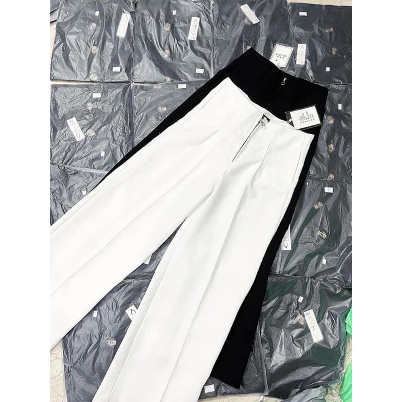 Quần ống rộng khoá giữa, ống suông, Culottes Dáng Dài Lưng Cao Khóa Trước | BigBuy360 - bigbuy360.vn