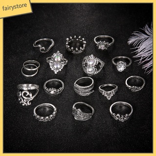 Set 16 NhẫN NhiềU KiểU DáNg Phong CáCh Boho