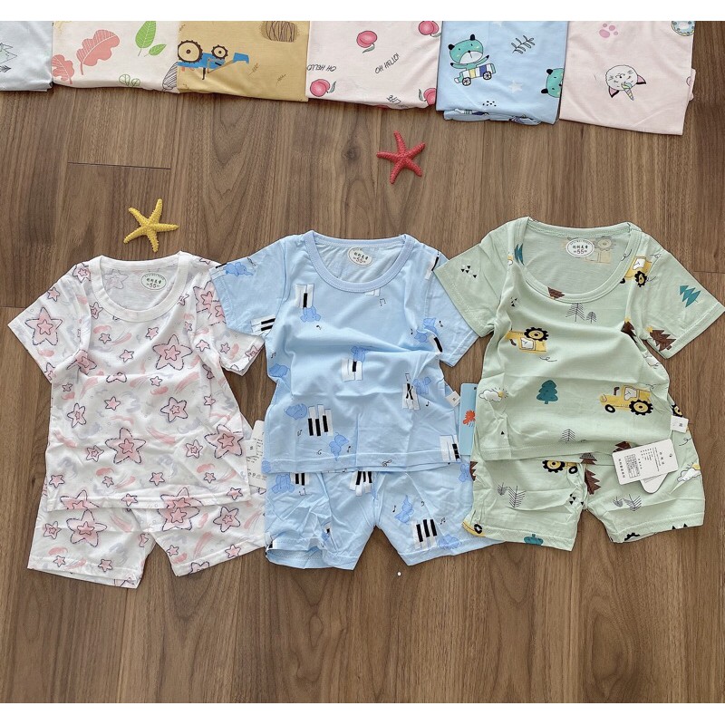 BỘ COTTON GIẤY QUẢNG CHÂU SIÊU MÁT HÌNH XINH CHO BÉ