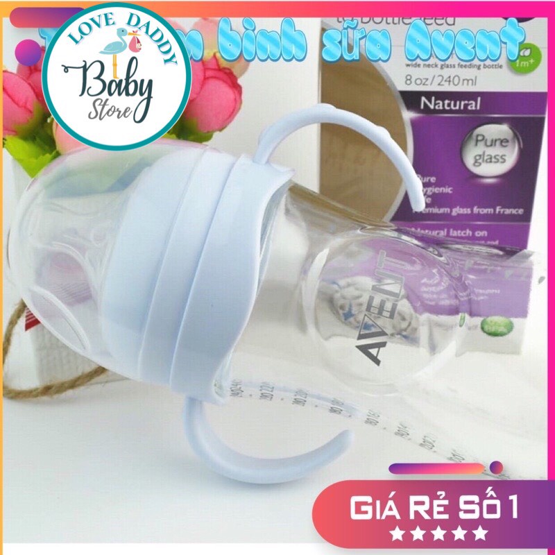 Quai Cầm/ Tay Cầm Bình Sữa Philip Avent Natural Chính Hãng Nhựa PP Và Bình Sữa Avent Thủy Tinh Cho Bé 125/260/330ML