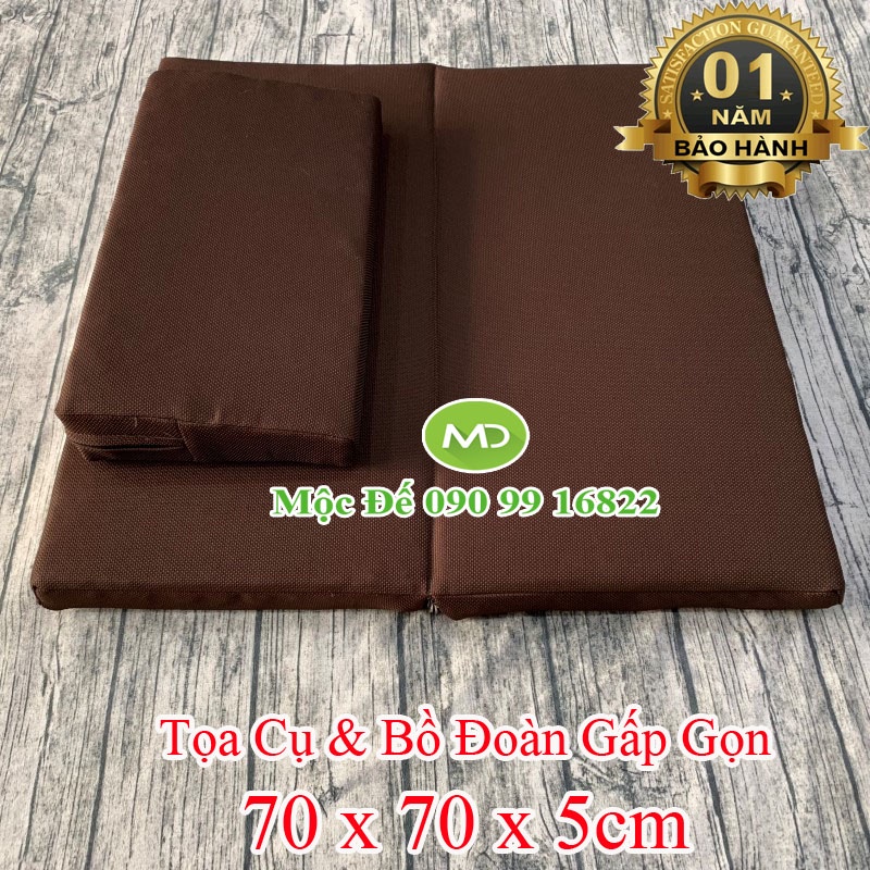 Bộ Tọa Cụ Và Bồ Đoàn MANDALA 70x70x5cm Gấp Gọn Yoga, Phật Giáo, Sang Trọng - Dùng Làm Nệm Ngồi Thiền Định, Thư Giãn