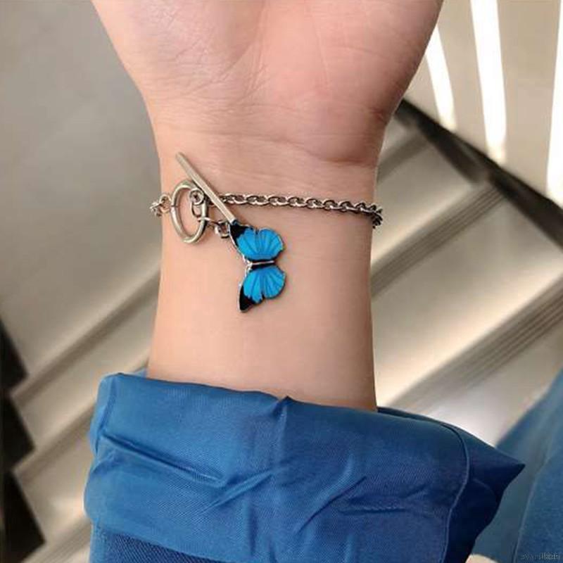 Vòng tay trang trí mặt hình bướm xinh xắn thời trang cho nữ