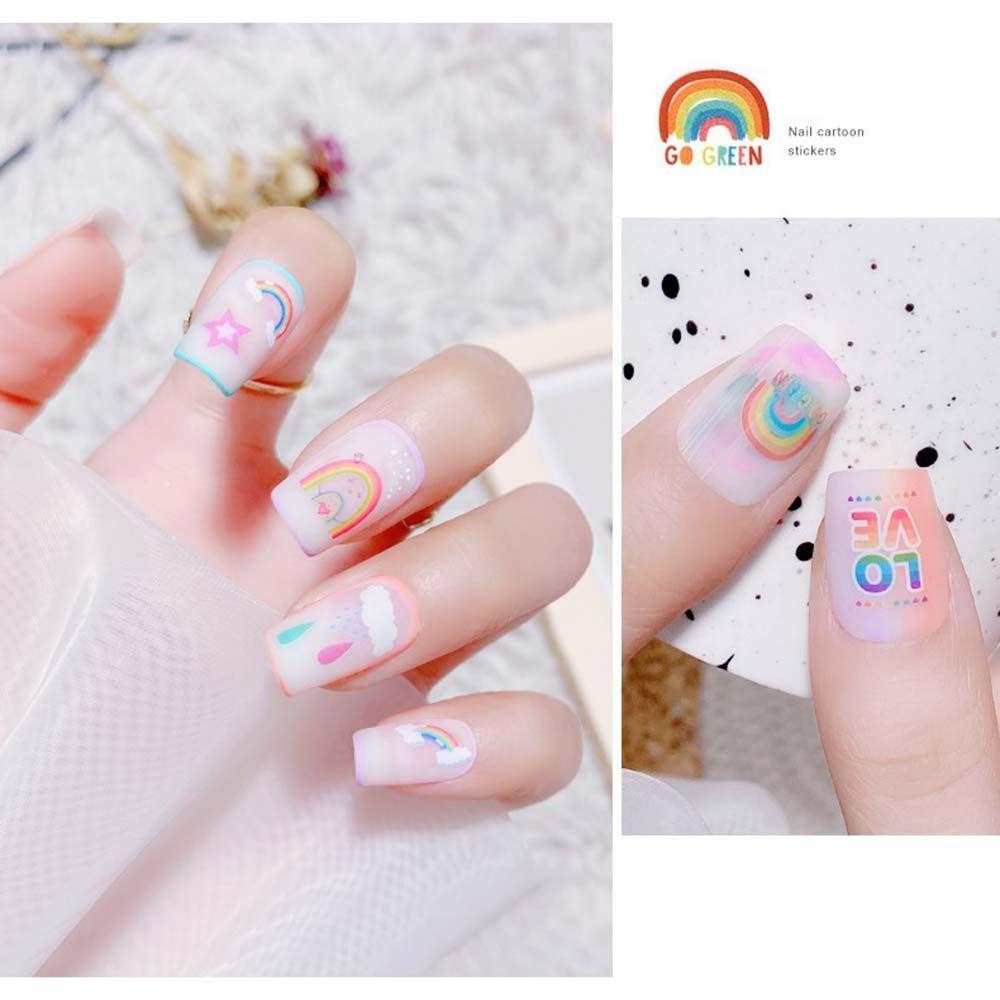 [Hàng mới về] Miếng dán trang trí móng tay họa tiết hoạt hình 3D tùy chọn dễ thương phong cách Nhật Bản