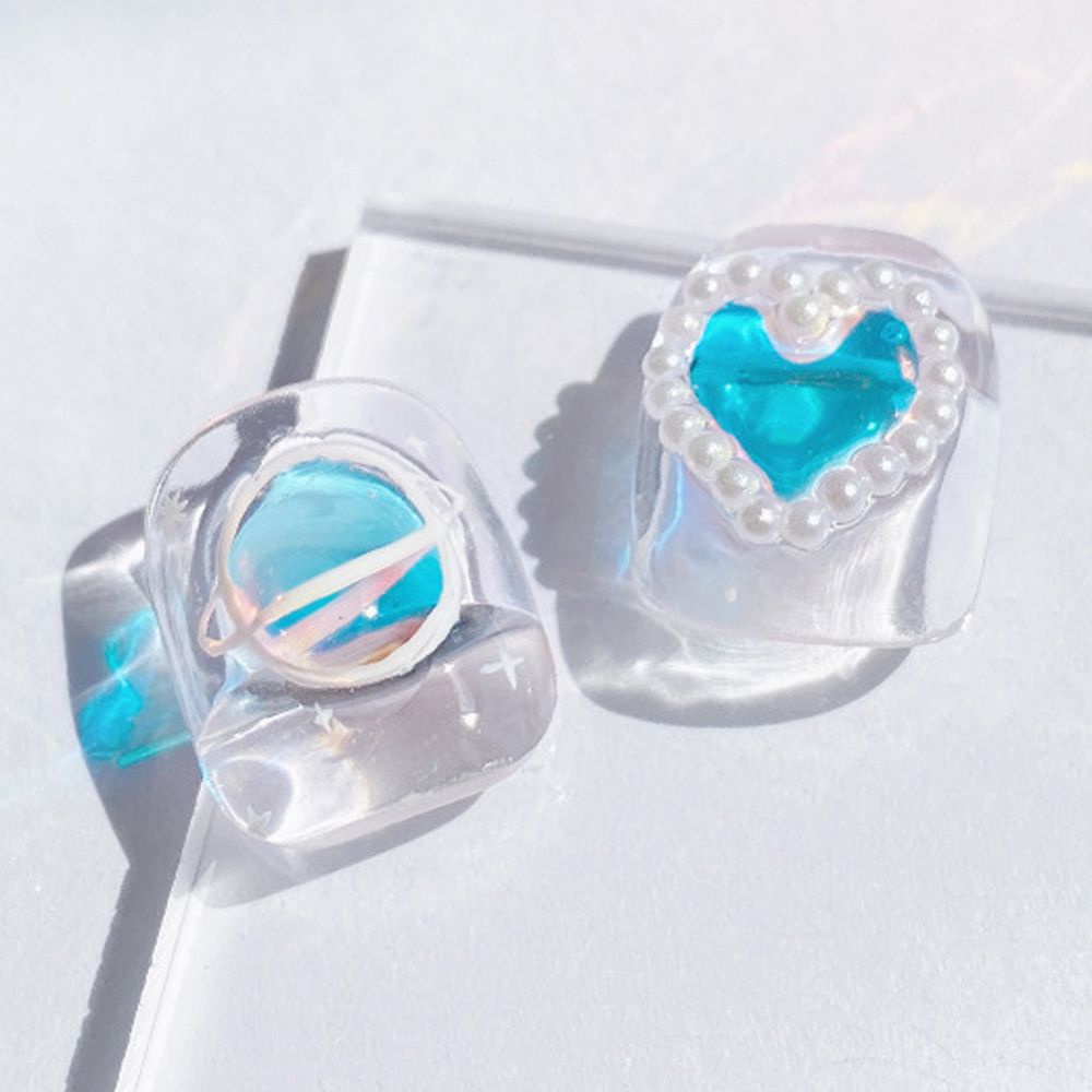 [Hàng mới về] Miếng dán trang trí móng tay màu laze nước đá viên hiệu ứng hào quang màu kẹo tùy chọn hình chữ nhật