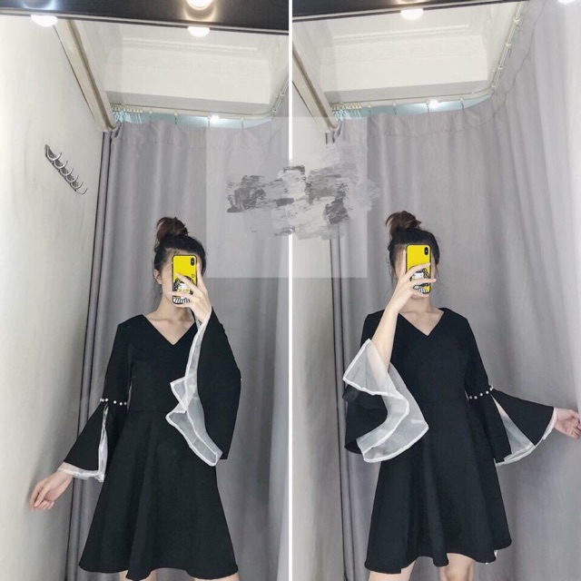 Váy ngọc trai tay lỡ