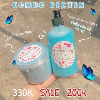 Combo dầu gội + ủ tóc biotin