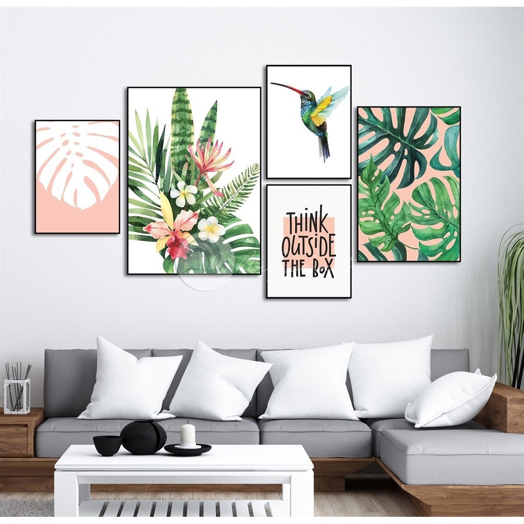 RẺ VÔ ĐỊCH Bộ 5 bức tranh canvas khung gỗ - gồm 20 mẫu đẹp nhất - decor phòng khách đẹp hơn tranh dán Decal