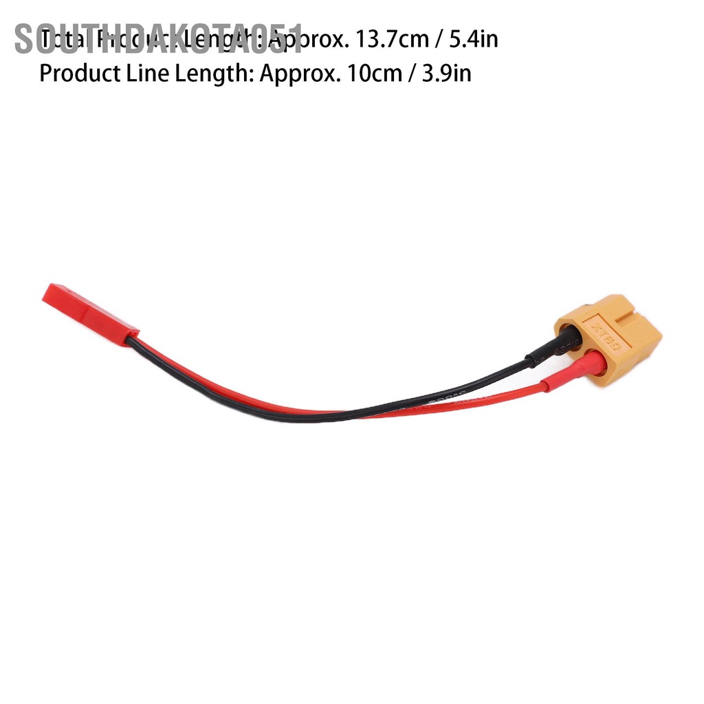 Southdakota051 XT60 Female Plug to JST Adapter Cable 10cm 22AWG Soft Silicone Charging Wire for RC Plane Car