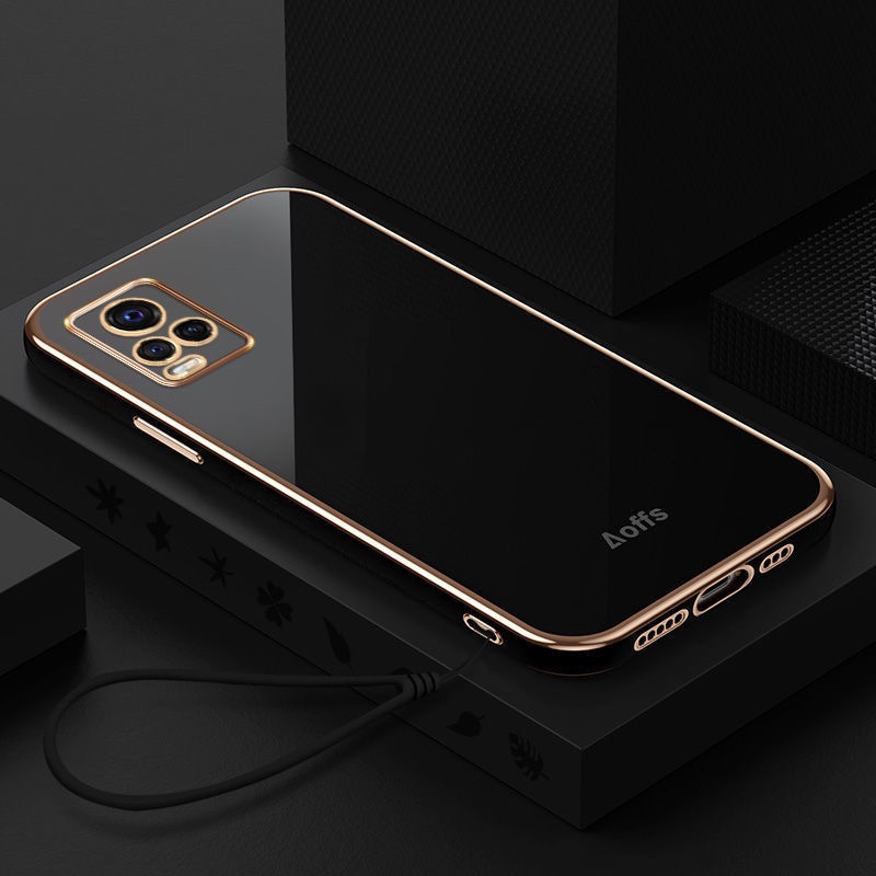 Ốp điện thoại QIANZI siêu mỏng màu trơn cho VIVO Y17 Y15 Y12 VIVO V21E 4G T1 Y76S V20 V20SE V20PRO Y55S