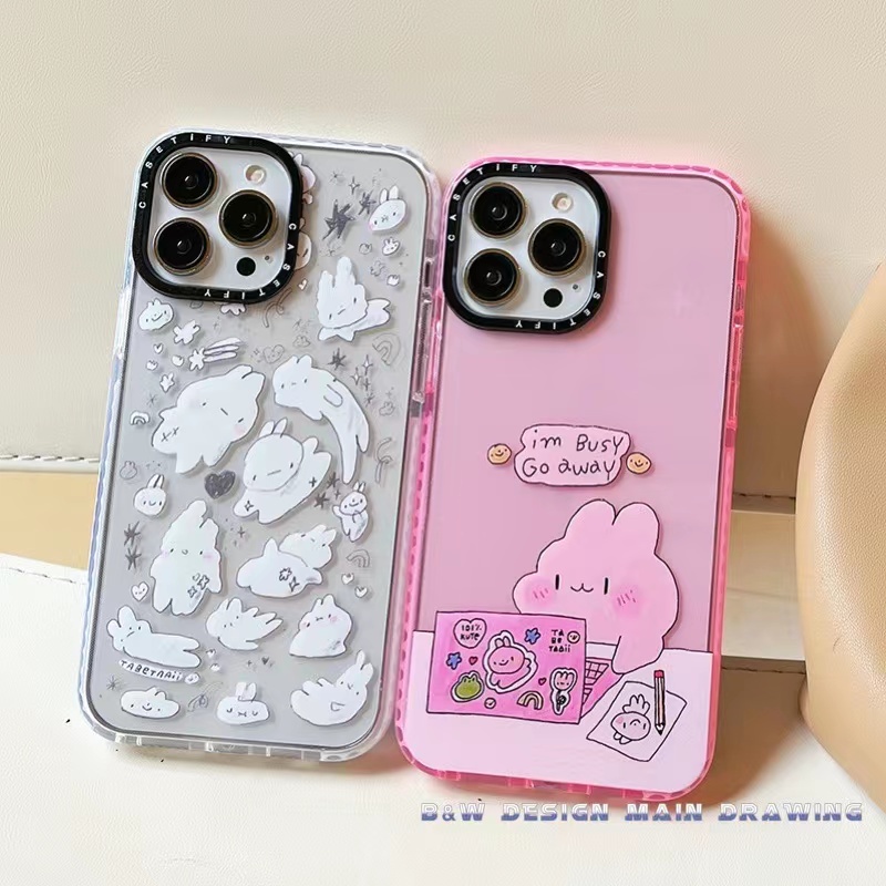 Ốp Điện Thoại Mềm Trong Suốt Chống Sốc In Hình Thỏ Hoạt Hình Cho iPhone 13 12 11 Pro MAX 7Plus 8Plus X XS MAX XR