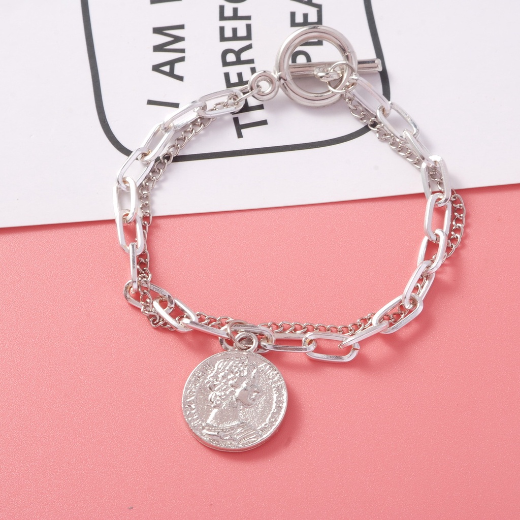 Vòng Tay Hai Lớp Đính Hạt Ngọc Trai Phong Cách Thời Trang Hàn Quốc