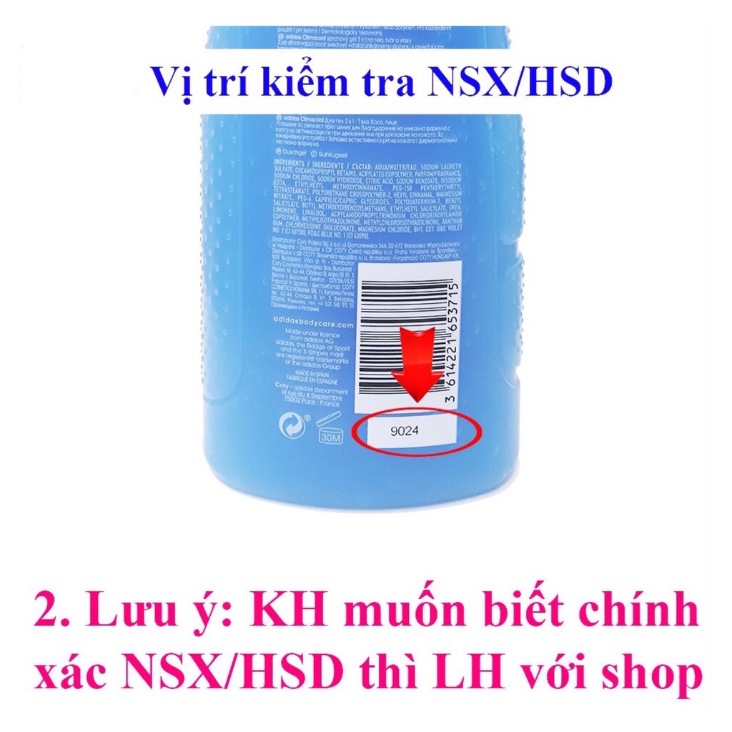 [HÀNG AUTH] COMBO A.DIDAS DẦU GỘI SỮA TẮM 3IN1 400ML+ XỊT KHỬ MÙI 150ML CHÂU ÂU