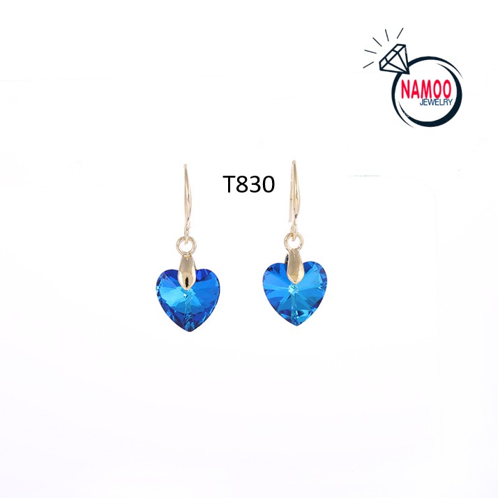 Bông tai nữ đá xanh phong cách nhẹ nhàng nữ tính Namoo Jewelry